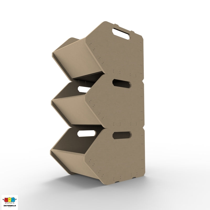 Caja organizadora profunda y apilable