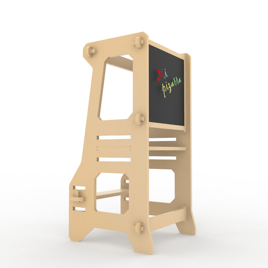 Torre de Aprendizaje Montessori con Pizarra