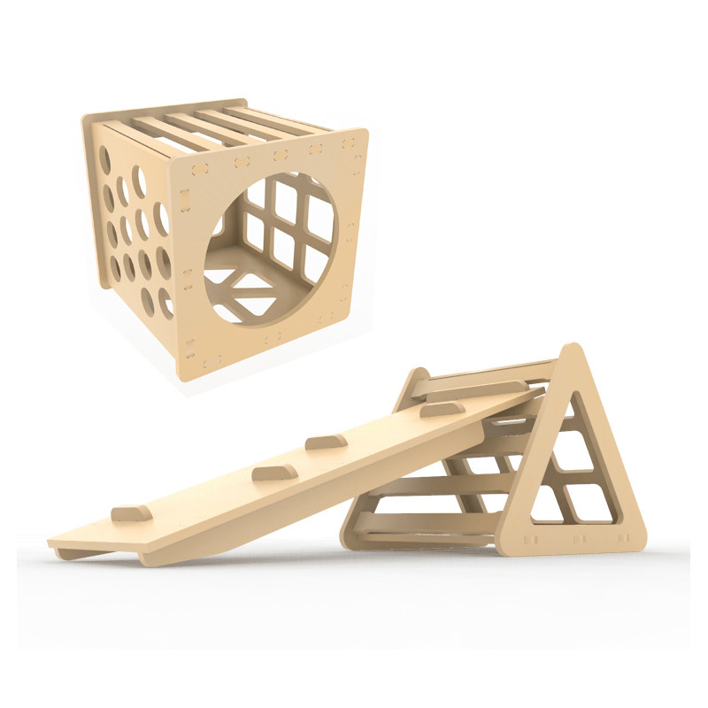 Combo Triangulo Cubo Pikler con Rampa 2 en 1