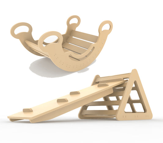 Combo Triangulo Balancín Pikler con Rampa 2 en 1