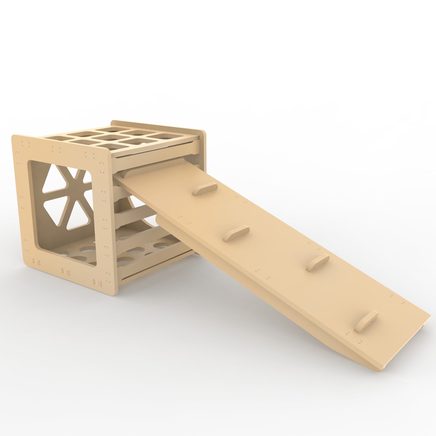 Cubo Pikler Montessori + Rampa 2 en 1