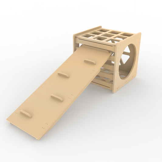 Cubo Pikler Montessori + Rampa 2 en 1
