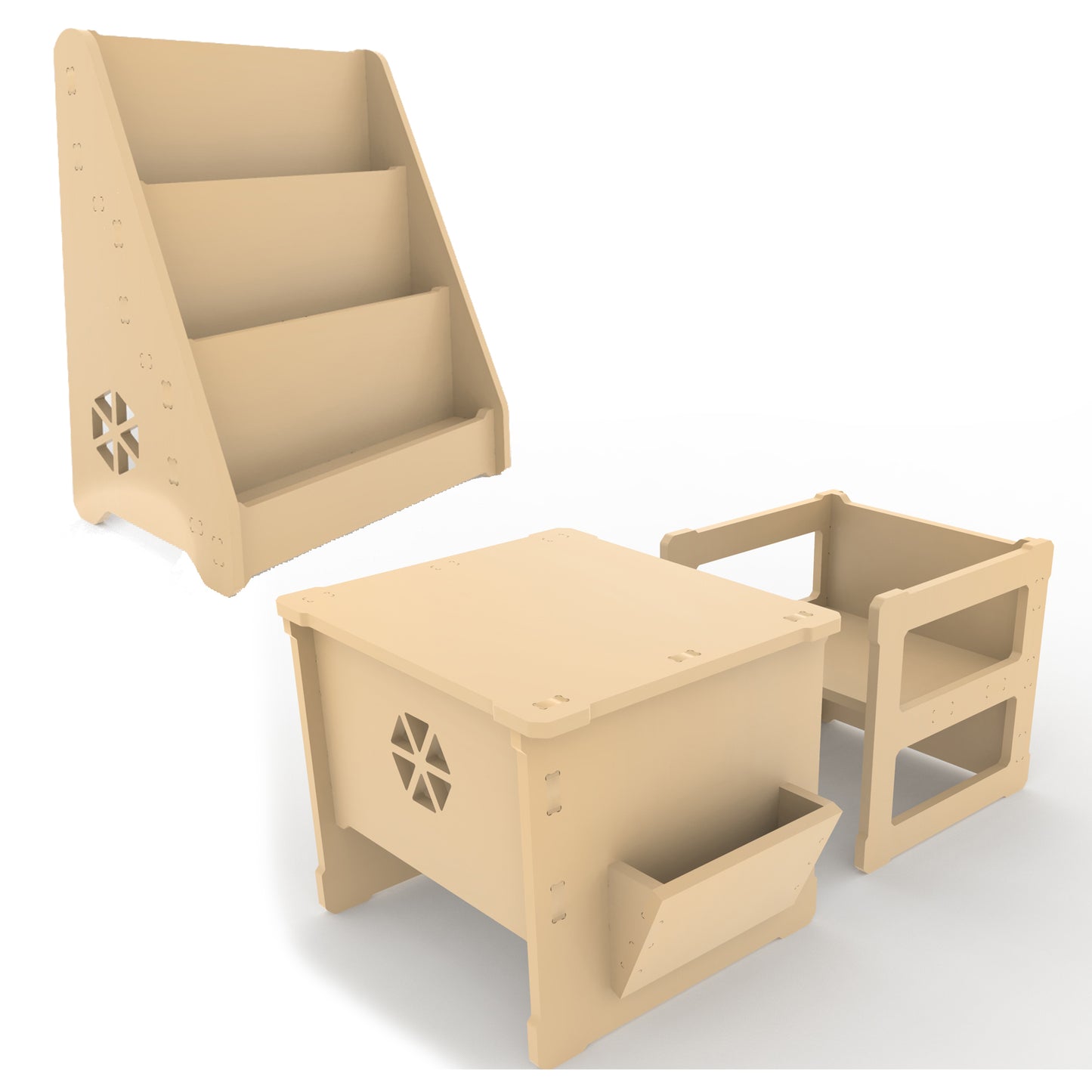 Combo Escritorio y Librero Montessori