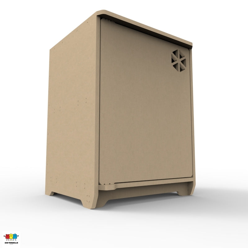 Gabinete y caja de juguetes