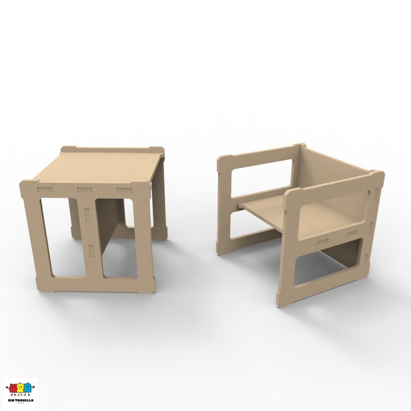 Silla y mesa para niños - 2 en 1