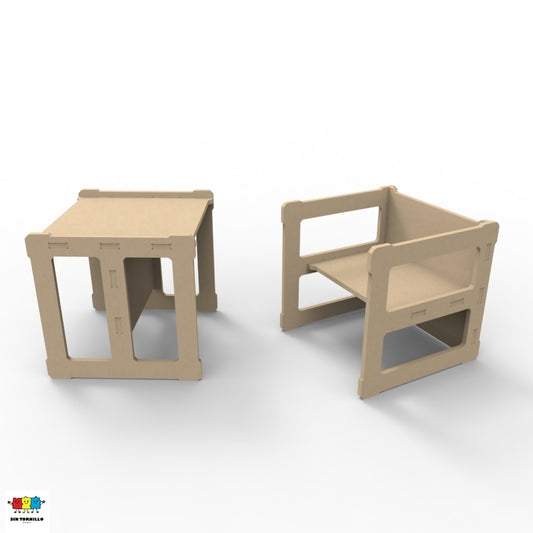 Silla y mesa para niños - 2 en 1