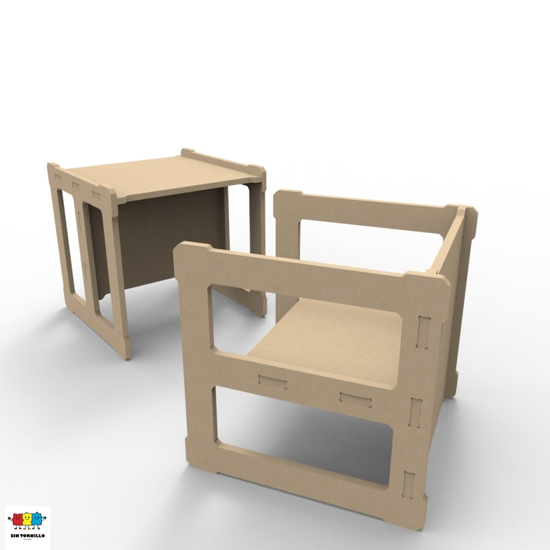 Silla y mesa para niños - 2 en 1