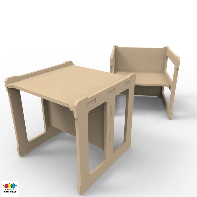 Silla y mesa para niños - 2 en 1