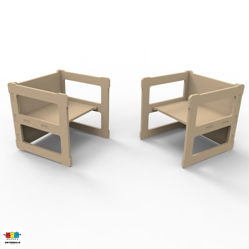 Silla y mesa para niños - 2 en 1